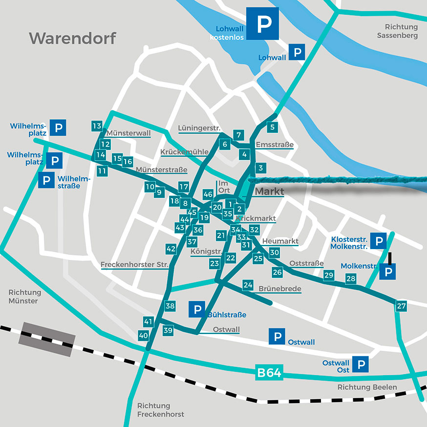 Karte Warendorf